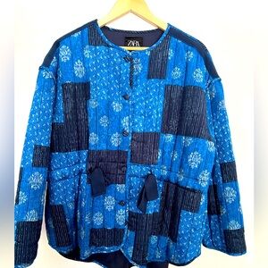 BNWT Zara soft quilted patchwork jacket